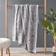 Olliix by Madison Park Zuri Grey 60x70" Polyester Faux Tip Dyed Brushed Long Fur Throw-2