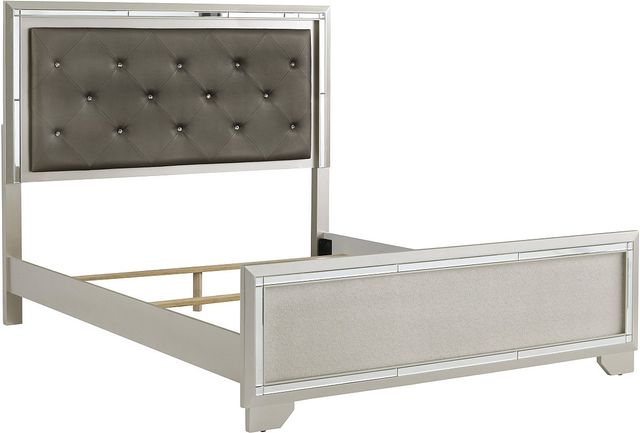Signature Design by Ashley® Lonnix 5-Piece Silver Queen Panel Bed Set-1