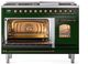 Ilve® Nostalgie II Series 48" Emerald Green Pro Style Dual Fuel Range-3