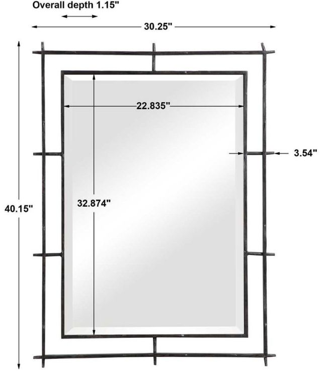Uttermost® Ironworks Ebony Mirror-3