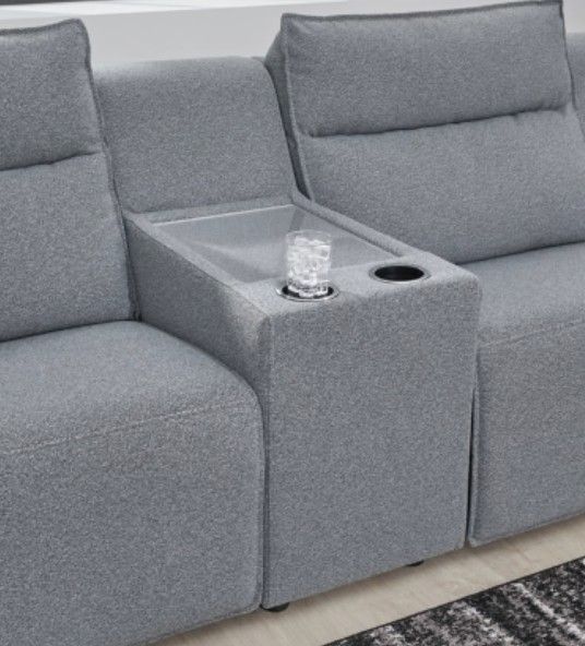 Signature Design by Ashley® Modmax II 6-Piece Pepper/Salt Power Reclining Sectional with Adjustable Headrest-3