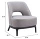 Zuo® Modern Mistley Gray Accent Chair-1