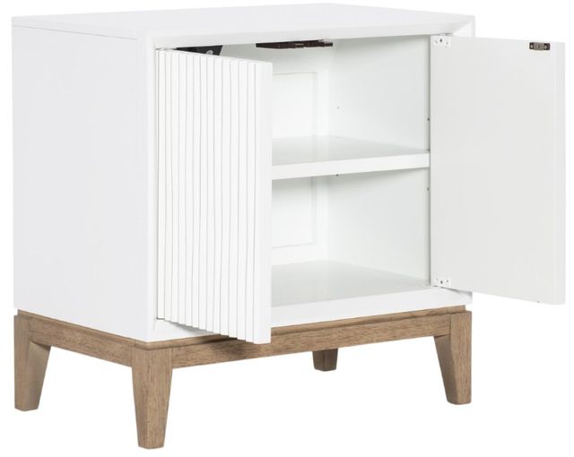 Legacy Classic Melrose Cloud White/Dessert Oak 2-Door Nightstand-1