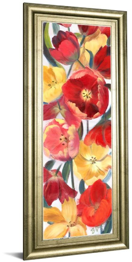 Classy Art Tulip Array Panel Il by Sandra Iafrate Framed Print Wall Art-0