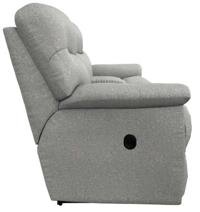 La-Z-Boy® James Dove Gray Manual Reclining Loveseat with Console-3