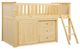Homelegance® Bartly Natural Twin Low Loft Bunk Youth Bed with Dresser-0