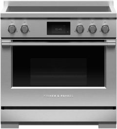Fisher & Paykel Series 9 36" Stainless Steel Pro Style Induction Range with Black Glass
