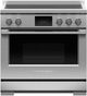 Fisher & Paykel Series 9 36" Stainless Steel Pro Style Induction Range with Black Glass-0