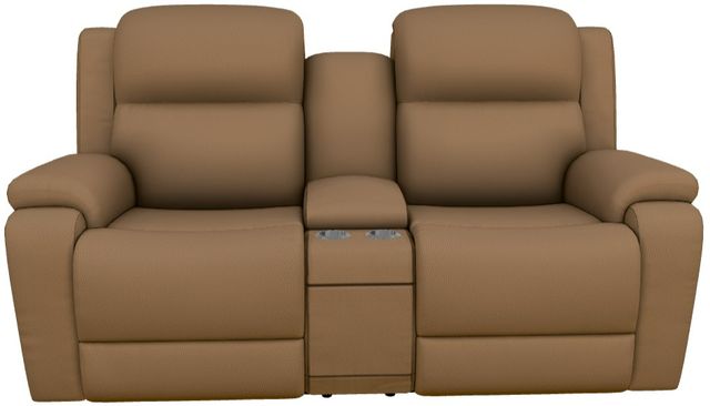 La-Z-Boy® Dorian Camel Power Reclining Loveseat with Console and Headrest-1