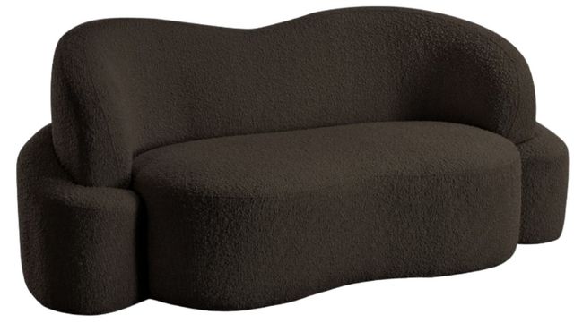 Meridian Furniture Principessa Brown Boucle Fabric Loveseat-0