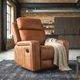 Primo™ International Cavron Cognac Leather-Match Manual Swivel Glider Recliner-2