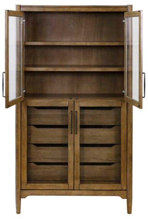 Martin Furniture Lachlan Warm Sienna Dining Display Cabinet-2