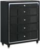 Coaster® Ravenne Black Upholstered LED Chest-0