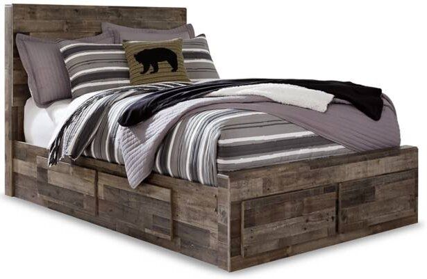 Benchcraft® Derekson 6-Piece Multi Gray Full Storage Panel Bed Set-1