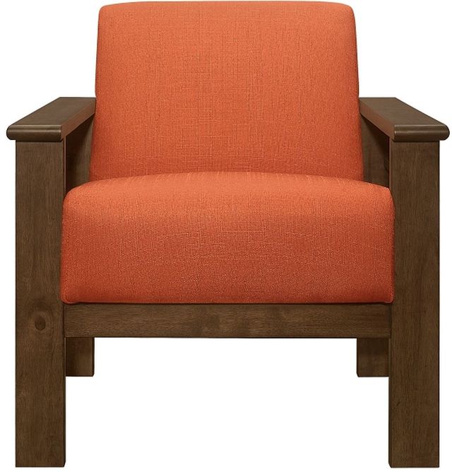 Mazin Furniture Helena Orange Upholstered Storage Accent Chair-1