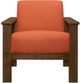 Mazin Furniture Helena Orange Upholstered Storage Accent Chair-1