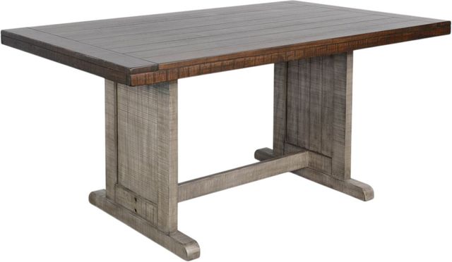 Sunny Designs™ Homestead Hills Tobacco Leaf Nook Table with Alpine Gray Base-0