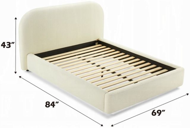 ACME Furniture Arden Beige Full Upholstered Panel Bed-2