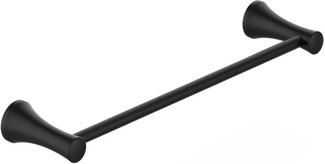 American Standard Transitional Matte Black 18" Towel Bar-0