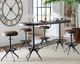 Hammary® Hidden Treasures Brown Oval Bar Table with Black Base-1
