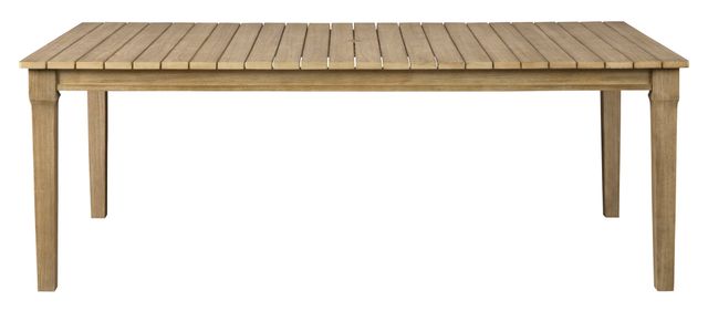 Signature Design by Ashley® Clare View Beige Outdoor Dining Table with Umbrella Option-1