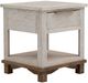 International Furniture Direct Golden Loft Gray End Table with Warm Brown Base-0