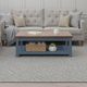 Legends Home Ithaca Bourbon Coffee Table with Blue Denim Base-1