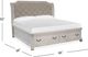 Magnussen Home® Bronwyn Alabaster Upholstered Queen Sleigh Storage Bed-2