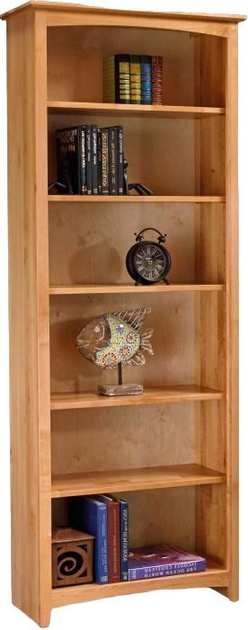 Archbold Furniture Customizable Alder Shaker 30"x84" Bookcase