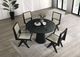 Furniture of America® Tottenham 5-Piece Black Round Dining Table Set-2