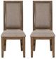 Powell® Cadeau 2-Piece Beige/Walnut Dining Side Chair Set-3