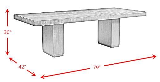 Elements International Donovan Black Rectangular Dining Table-3