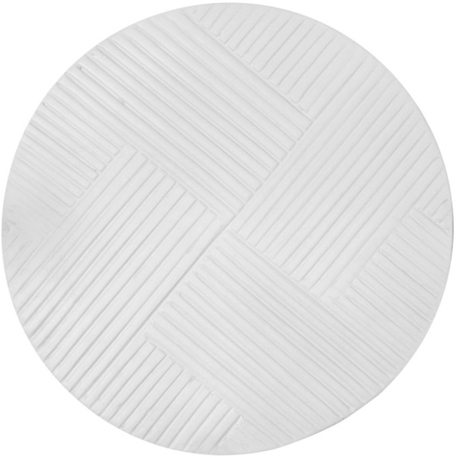 Moe's Home Collection Foundation White Concrete Outdoor Accent Table with Metal Base-2