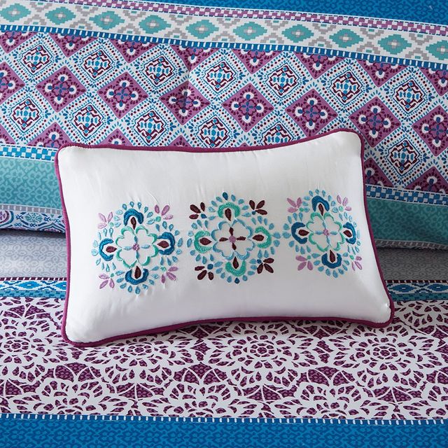 Olliix by Intelligent Design Joni Purple Full/Queen Comforter Set-3