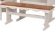 Linon Clover Cottage White Caramel Nook-1