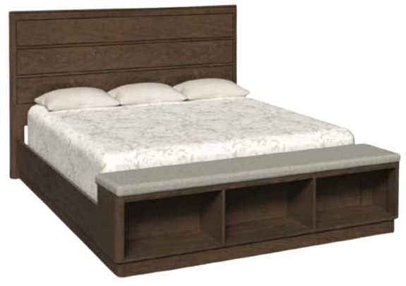 Country View Woodworking Customizable Rochelle California King Horizontal Panel Wood Bed-0