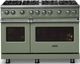 Viking® 5 Series 48" Eucalyptus Pro Style Gas (LP) Range with Polished Chrome Trim-3