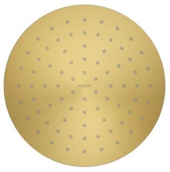 KOHLER® Contemporary Vibrant Brushed Moderne Brass 1.75 GPM Round 8" Single-Function Rainhead-3