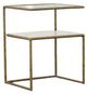 Furniture Classics Hastings Glass Top Side Table Gold Base-0