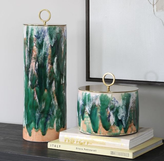 Uttermost® Sylvie 2-Piece Green Containers Set-1