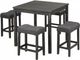 Brassex Inc. 5-Piece Dark Grey Counter Height Table and Stools Set-0