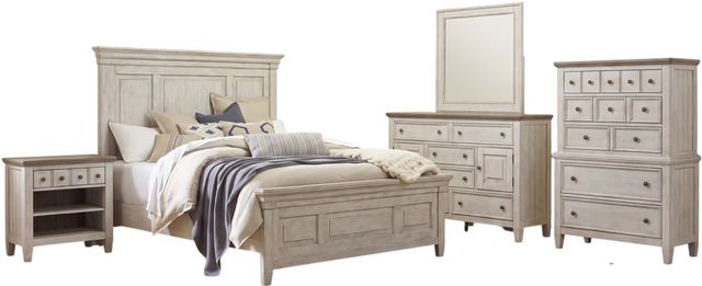 Liberty Furniture Heartland 5-Piece Antique White Queen Panel Bedroom Set-0