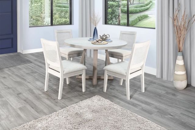 Sunny Designs™ Blair Light Gray Cane Back Dining Chair-1