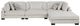 Homelegance® Tinley 4-Piece Beige Modular Sectional with Ottoman-2