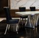 Furniture of America® Basilicata White Top Dining Table with Chrome Base-2