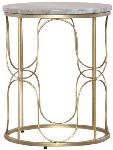 Liberty Furniture Verona 2-Piece Greystone/Satin Gold Accent Table Set-3