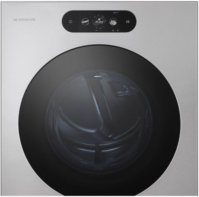 LG Signature 9.0 Cu. Ft. Brushed Platinum Steel Smart Front Load Electric Dryer-7