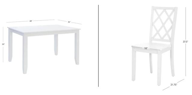Powell® Maui 5-Piece White Rectangular Dining Set-2