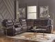 Corinthian Furniture Mcgregor 3-Piece Brown/Tobacco 73" Power Reclining Sectional-1