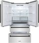 ZLINE Autograph Edition 36" 22.5 Cu. Ft. Fingerprint Resistant Stainless Steel Counter Depth French Door Refrigerator with Ice Maker and Matte Black Traditional Handles-1